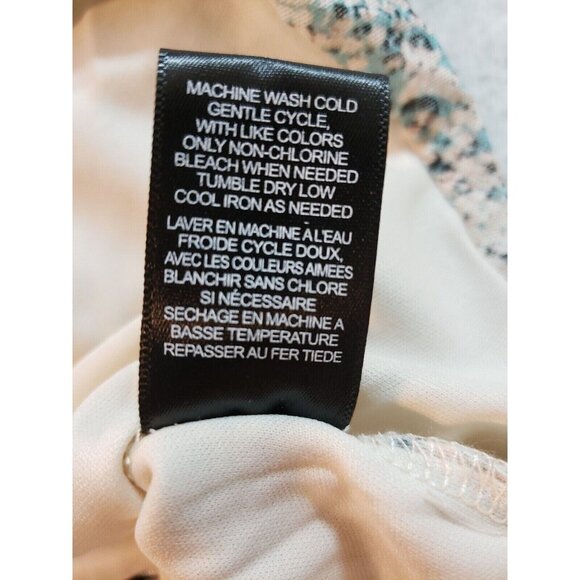 AFRM Neutral Aqua Snake Print Long Sleeve Cutout Bodysuit Size XL - Picture 8 of 16